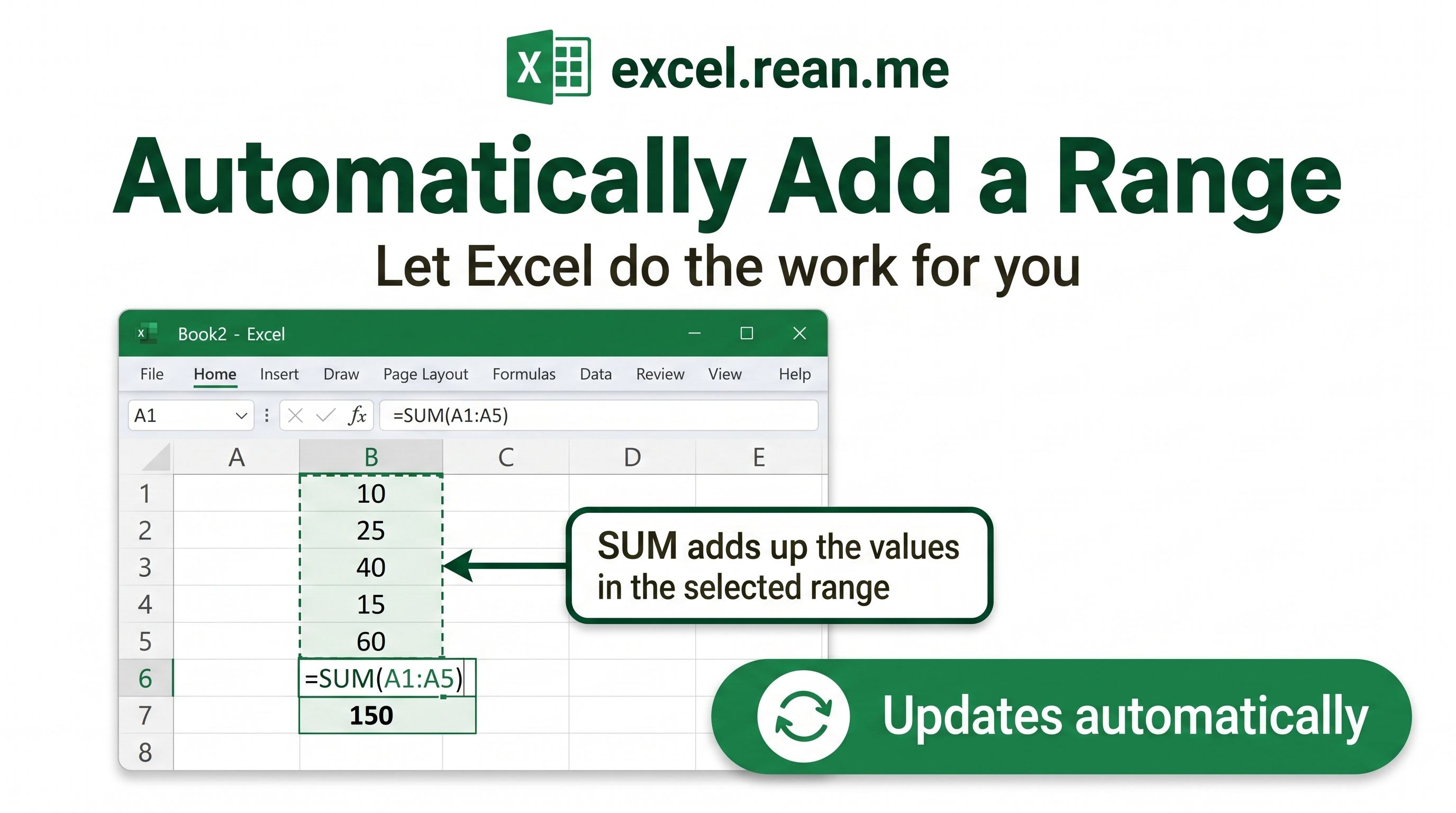 SUM formula in Excel